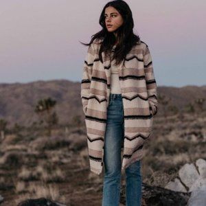 Billabong Montreal Longline Open Teddy Bear Jacket size M